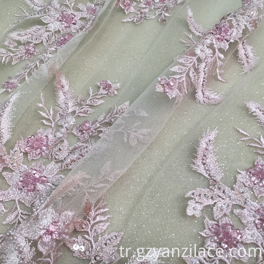 Rhinestone Lace Fabric